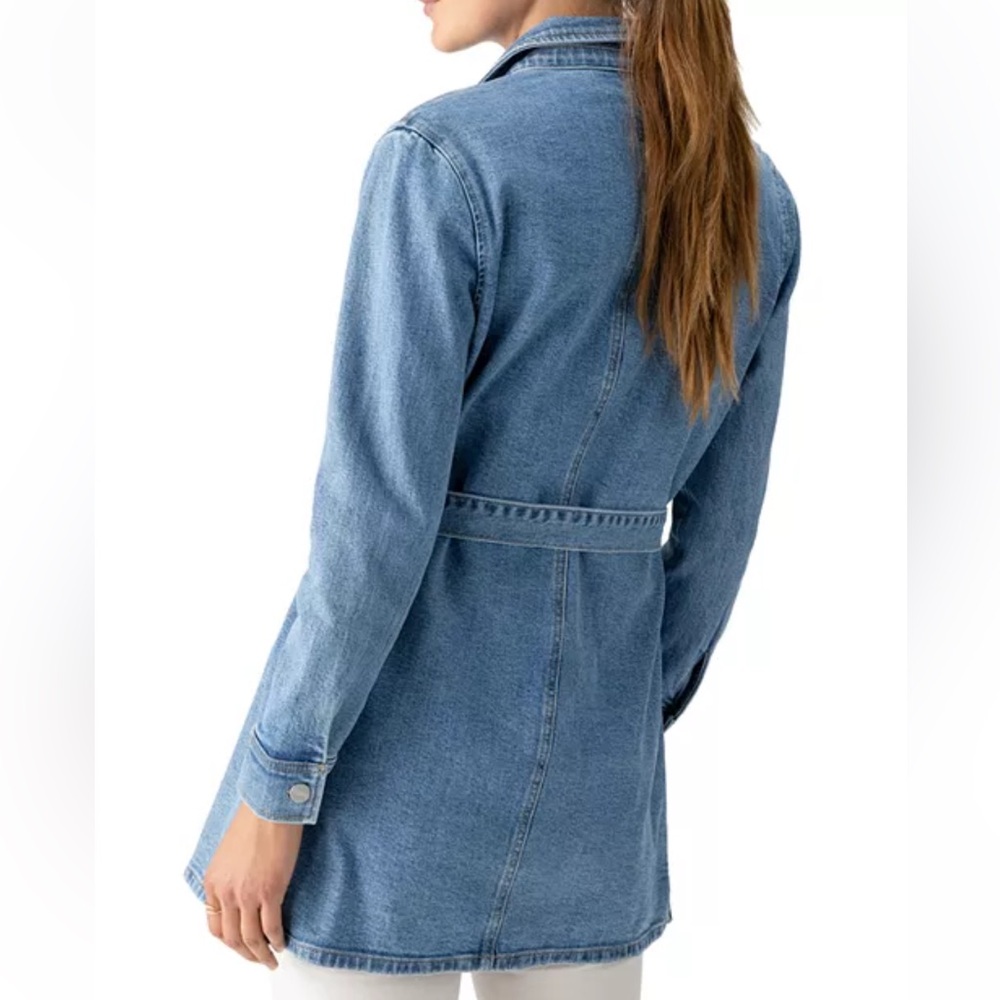 Sanctuary Denim Shirt Dress Belted Button Front Mini Dress Blue Sz S NWT - Picture 15 of 16
